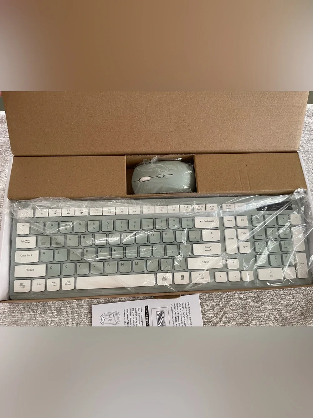 RK Sage Green Wireless Keyboard and Mouse Combo